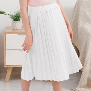 White Vintage Devon Midi Women's Skirt Size S-M